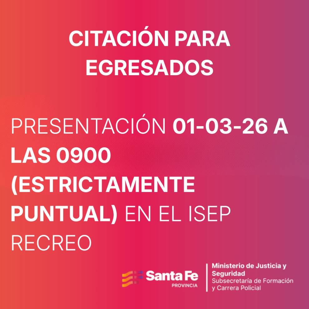 Citación urgente egresados cohorte 2024-2025