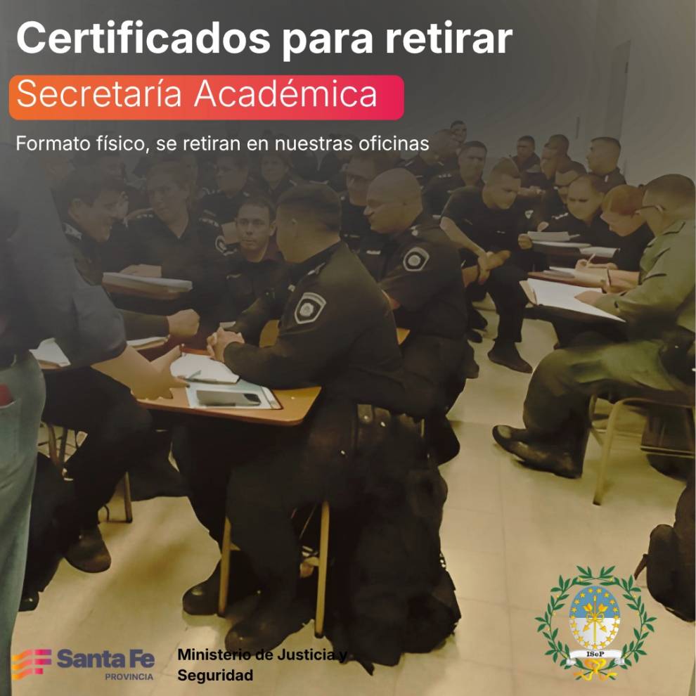 SE ENCUENTRAN DISPONOBLES LOS CERTIFICADOS FORMATO PAPEL PARA RETIRAR